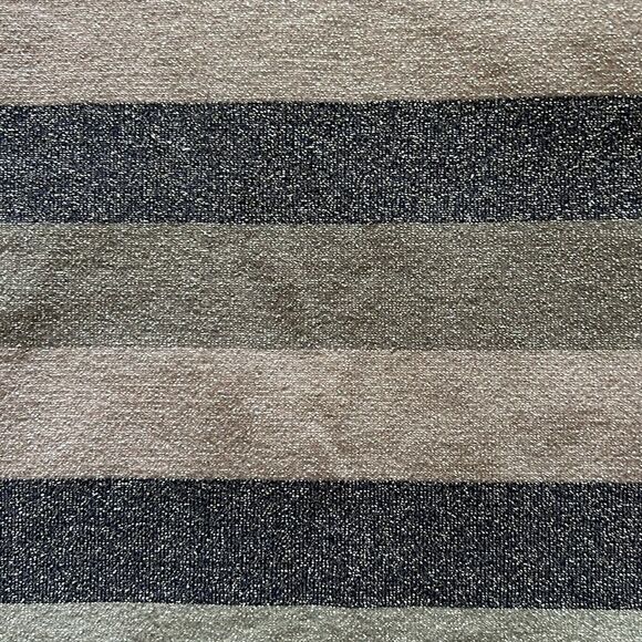 Design Lab Multi-Color Metallic Striped Knit Cropped Bell Sleeve Top Size: Small - Picture 13 of 15